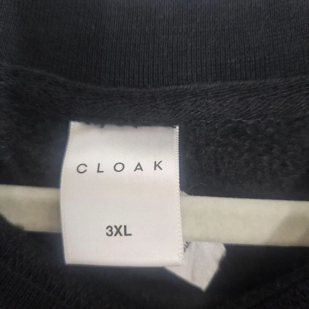 CLOAK Rare Dove 3XL Hidden in Plain Sight Crew Neck Sweatshirt Black